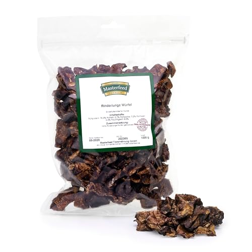 Produktbild von Masterfeed Rinderlunge Würfel Getrocknet Kauartikel für Hunde - 500 g