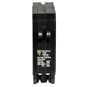Square D – HOMT3020CP Homeline 1-30-Amp 1-20-Amp Single-Pole Tandem Circuit Breaker