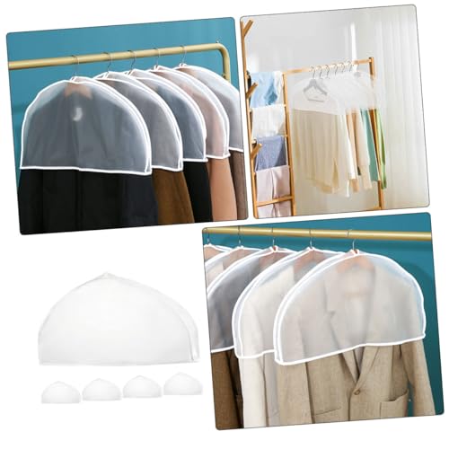 5pcs Thick Garment Covers for Clothes Waterproof Suit Bags Gusset for Closet Storage Dustproof Clothing Protectors for Coats and Jackets3
