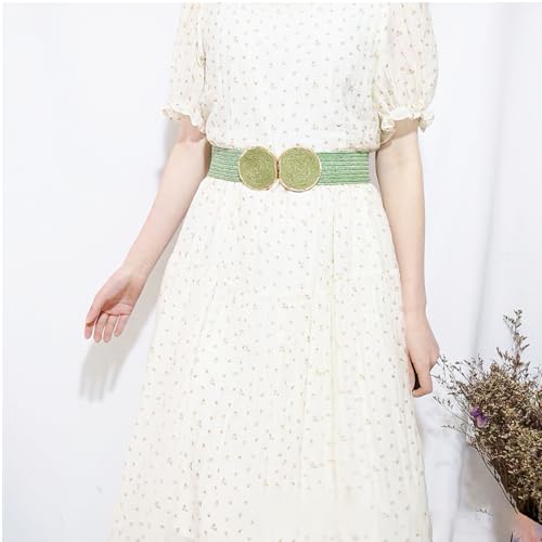 Stylish And Versatile Buckle Waist Belt For Women Decorative Dress Double-Button Elastic Fashion Belts For Ladies3