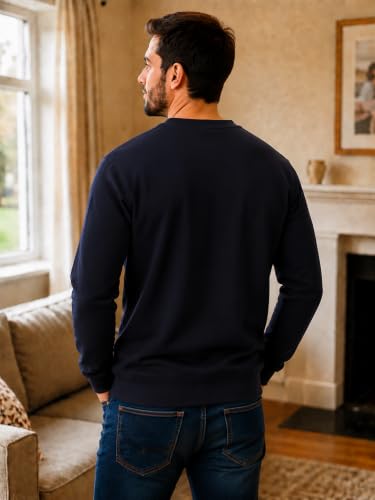 Image of Mack Jonney Men's Printed Fleece Sweatshirt|Full Sleeve Round Neck Winter Sweatshirt for Casual Wear|Travel|Gym & Everyday Style-mj-403