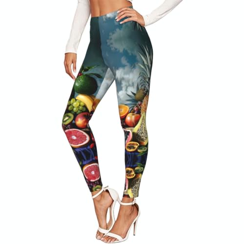 Leggings suaves de compresión con estampado tropical que estilizan y dan soporte cómodo