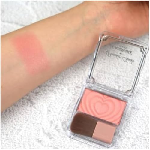 Image of CANMAKE - Powder Cheeks - Fine Pearl Transparent Clear Powder w /Soft Brush - 0.06floz (1.8g) (P03 Cheerful Peach)