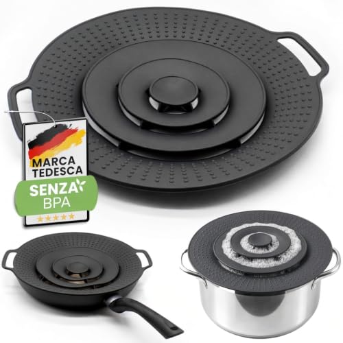 Netrox Coperchio Paraspruzzi Universale in Silicone per Pentole, 15-25 cm