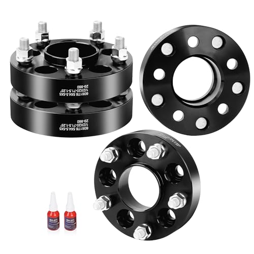 YIZBAP 5x4.5 to 5x5 Wheel Adapters for Wrangler JK Wheels on Ranger Vehicle 1.25 inch 5x114.3 to 5x127 Hubcentric Wheel Adapters 71.5mm Hub bore 1/2 Thread Pitch