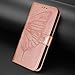 Covthch for RAZ Memory Cell Phone 2024 Case, Magnetic Buckle Leather Kickstand Shockproof Protection Case, Credit Card Holder Movable Clip Flip Wallet Case for RAZ Memory Cell Phone 2024 -Rose Gold