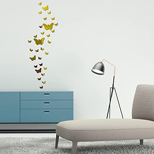 【Design unico】 Adesivi a specchio con farfalle acriliche, una bella e significativa arte murale, creano un ambiente caldo per la tua famiglia.