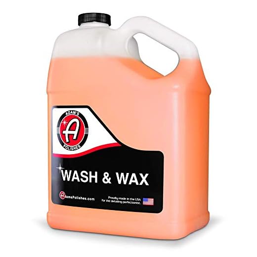 Adam's Wash And Wax (Gallon) - Car Wash Soap Infused With Pure Carnauba Car Wax | Car Cleaning Formula W/Paint Protection | Use In 5 Gallon Bucket Foam Cannon & Foam Gun