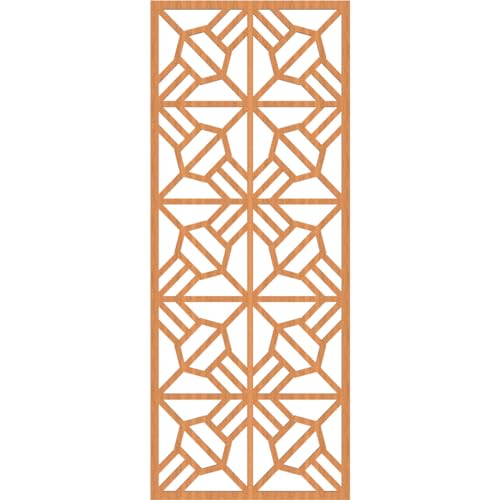 Image of 25 3 /8 inchW x 64 3 /8 inchH x 3 /8 inchT Auburn Decorative Fretwork Wood Wall Panels, Cherry