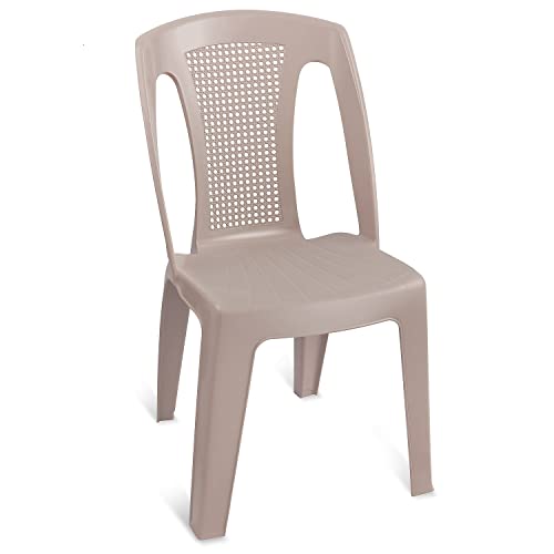 Zilpoo Set Of 6 - Plastic Stackable Chairs, Outdoor Armless Stacking Patio Chairs For Outside Lawn Parties And Picnics #TOP1