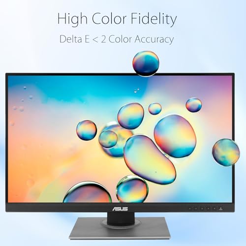 Image of ASUS ProArt 27 inch WQHD Monitor, IPS Display, 100% sRGB, Calman Verified, Ergonomic Stand | DisplayPort | HDMI | DVI-D Mini DP | USB Hub, Eye Care, Ergonomic Tilt Height Pivot Swivel Adjustable Stand