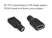 AAOTOKK USB 2.0 A Female to DC 5.5x2.1mm Female Adapter, 2-Pack