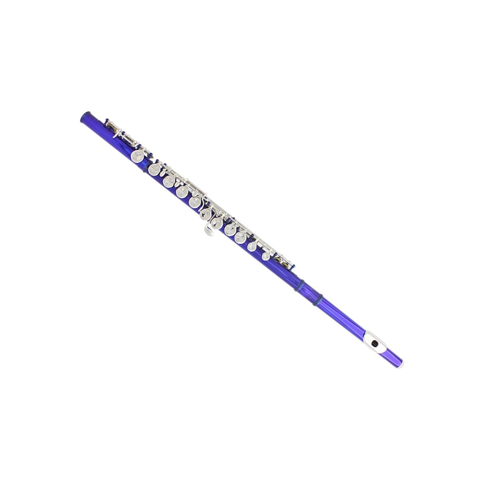 Flauta Flauta azul de 16 agujeros flauta con llave C con caja de cuero bolsa para flauta accesorios para instrumentos juego de limpieza