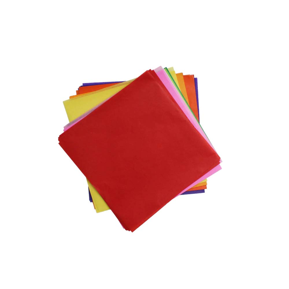 Crafty Capers Multicolor 480 Assorted Colours Tissue Paper Squares For Kids Crafts - 150Mm