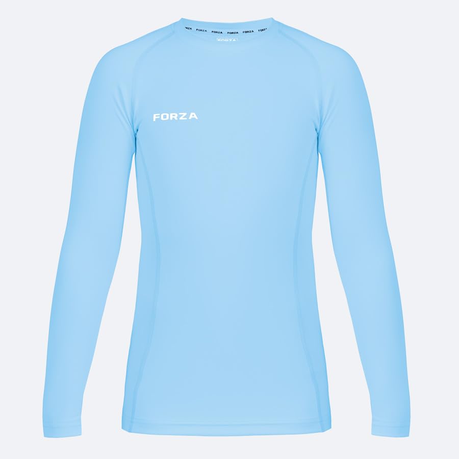 FORZA Junior Boys’ Base Layer Long Sleeve Top – Compression Undershirt for All Sports - Multiple Sizes and Colors Available3
