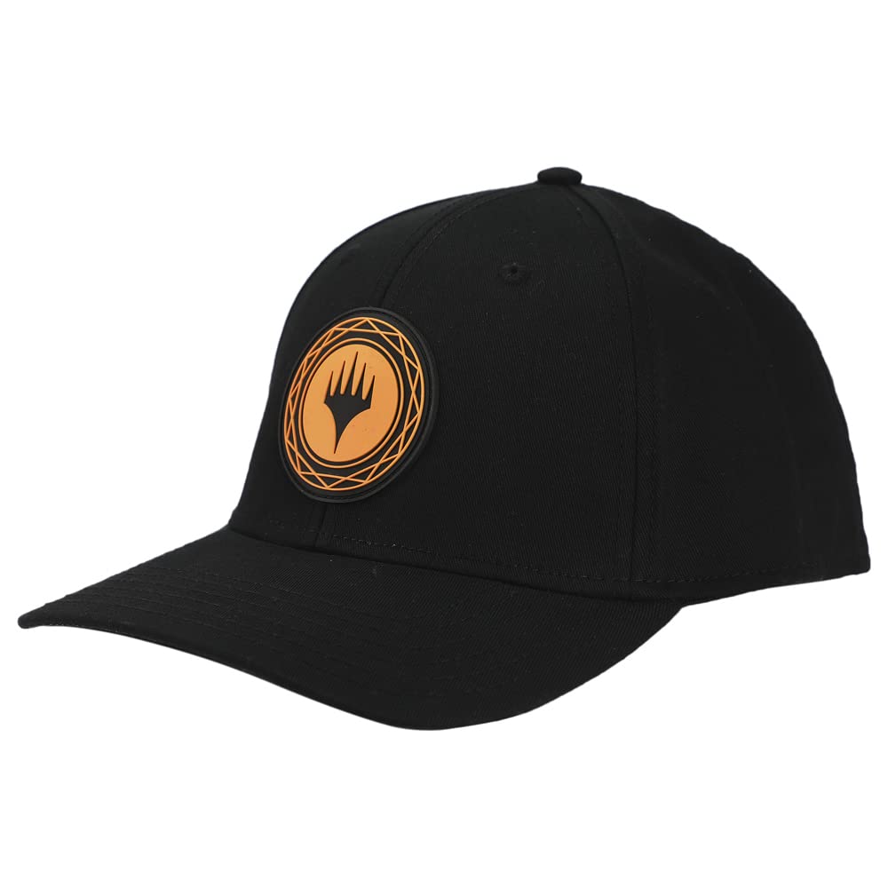 Magic: The Gathering Game Orange Planeswalker Symbol Black Snapback Hat
