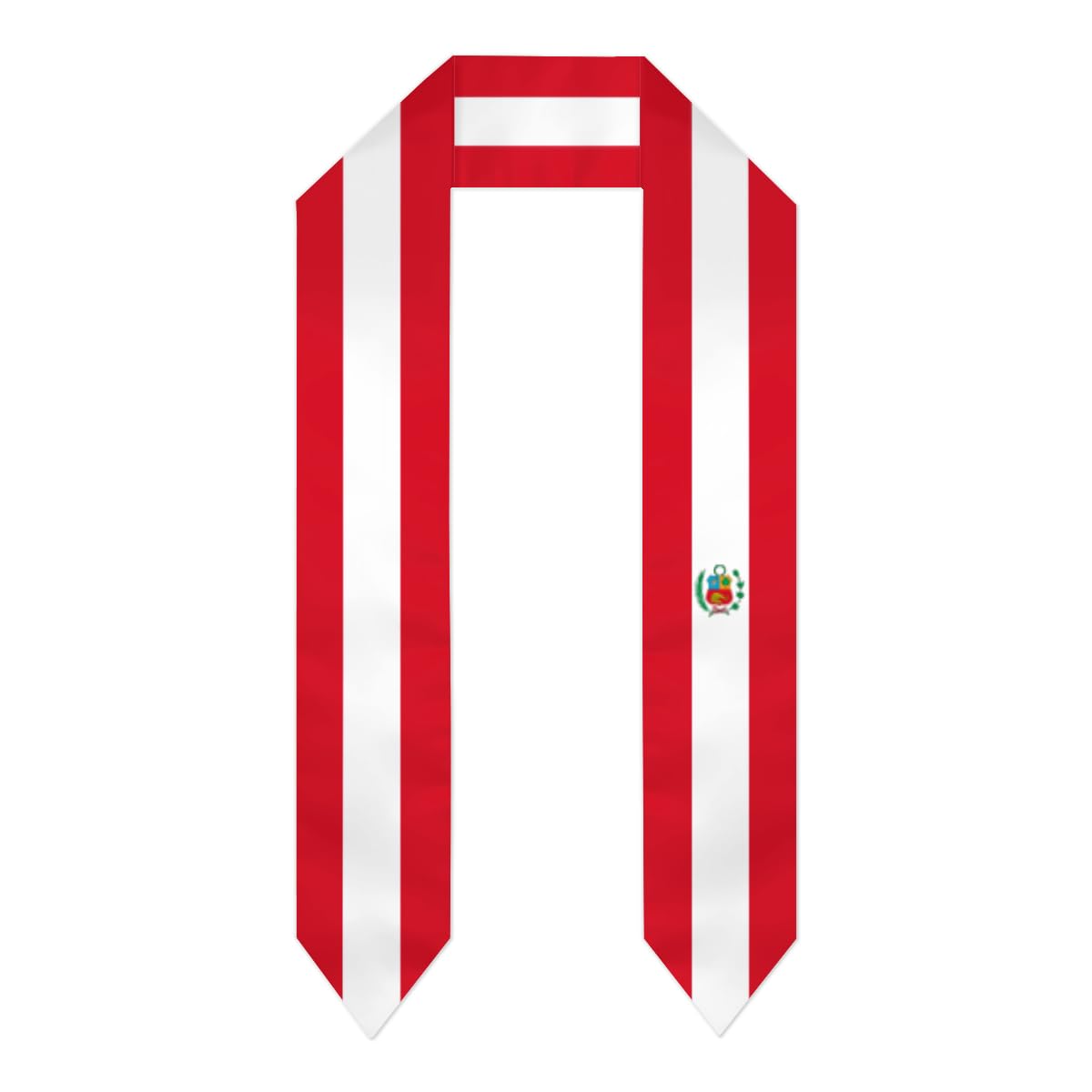 YUZEKABZ Country Flag Graduation Stole, Graduation Sash Scarf Gifts for International Student, Peru Flag, One size