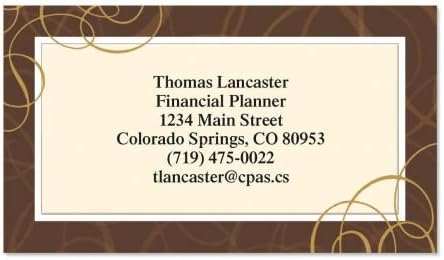 All Natural Custom Printed Business Cards - Set of 250-2 x 3-12 inches - Matte Finish - Single-Sided - Great for Graduations and Personalized Gifts, Printed in the USA, by Colorful Images