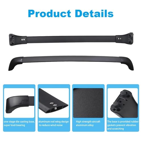 Barras transversales de techo portaequipajes aluminio Highlander 2014-2019 2