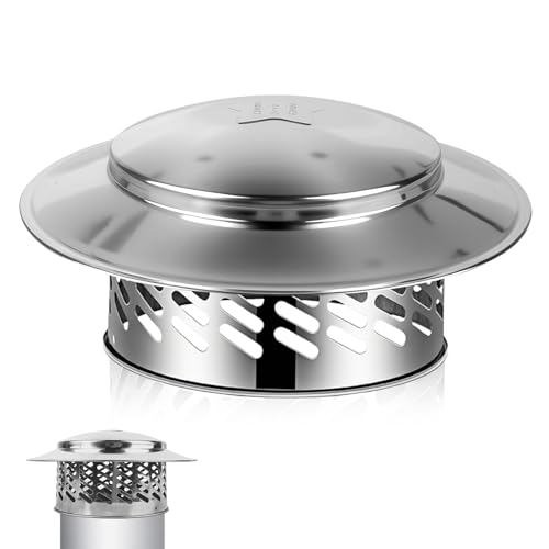 Tapa De Chimenea,160mm Caperuza Salida Humos Sombrerete,Sombrero De Chimenea,Caperuza Salida Humos Conducto Para Chimeneas,Tubos De Estufas,Chimeneas,Universales Y Duraderos