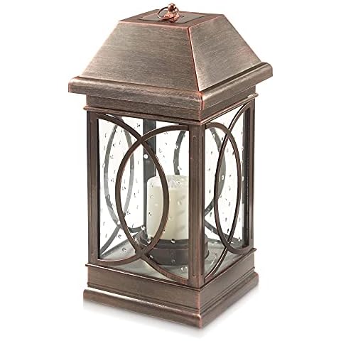 Smart Solar 3986KR1 San Vincente Solar Lantern, Brown Cover