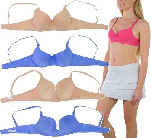 Image of ToBeInStyle Women's Pack of 6 Padded Assorted Styles Supportive Bras Cup Size - A to DDD