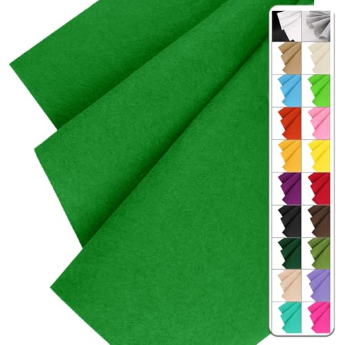 Image of IONTACH 36 inch X 36 inch Emerald Green Stiff Felt Fabric 1.2mm Thick