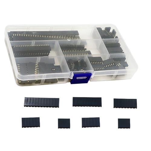 DNMBVQJB Kit de combinación de 120 Conectores Hembra de una Sola Fila de 2,54 mm, Placa PCB, 8 Tipos
