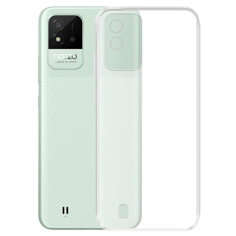 Image of Case Creation New Realme C20 Premium Imported 0.3mm Crystal Clear Totu Silicone Transparent Flexible Soft Corner Protection with TPU Slim Back Case Color Cover for Oppo Realme C20