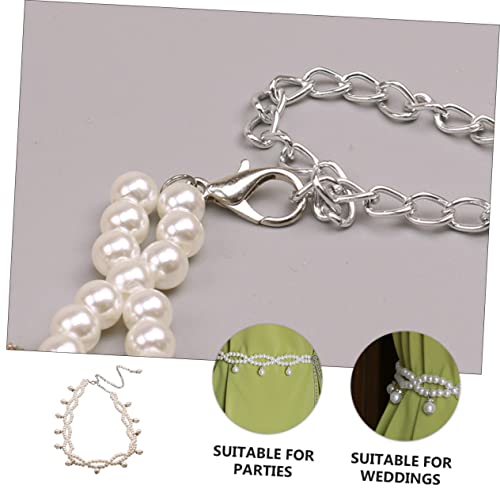 PartyKindom 1pc Elegant Pearl Waist Chain for Women Fashion Decoration Belt Unique Pearl Accessory for Dresses Jeans and Pants for Any Occasion3