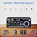 WOOPKER AK45 Pro Amplifier Home Audio Stereo Receivers with Bluetooth 5.0,Max 400W,2.0 Channel Stereo Amplifier System for Home Theater Speakers, Karaoke,Garage,Home Amp with USB,SD,RCA,2 MIC in