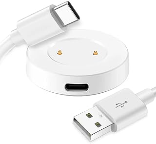 OcioDual 80cm USB Cable+Charging Base 2 Pins White Compatible with Huawe Watch GT/2/2E Honor Watch Magic/2/Dream Charger