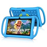 PRITOM Kids Tablets 7 inch, 32 GB,Perfect Size for Toddler Tablet with Un-Zipped Case, WiFi, Dual Camera, Education, Games, Children Tablet with Kids Software Pre-Installed, Parental Control (Blue)