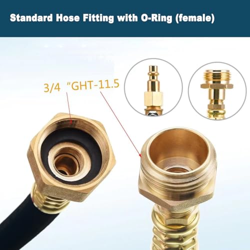 Image of 16.9 inch RV Winterizing kit, fit for Winterizing RV, Camper, Boat, Motorhome Systems,Sprinkler Systems,rv blowout plug for winterization,Quick-Connect Hose Blow Adapter with Valve