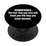 Homophobie - Pro LGBTQIA+ Pro Liberale Homosexuellenrechte PopSockets mit austauschbarem PopGrip