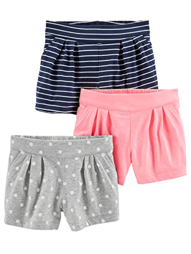 Image of Simple Joys by Carter's Girls' 3-Pack Knit Shorts