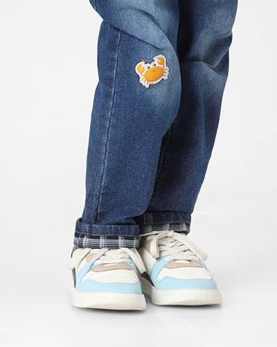 Image of Nautinati Boys Cotton Denim Jeans with Value-Added Detailing | Age 2-10 Years