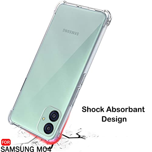 Image of TheGiftKart Transparent Crystal Clear Back Cover Case for Samsung Galaxy M04 / F04 / A04e | Shockproof Soft TPU Case | Cushioned Edges for Ultimate Protection Back Cover Case (TPU, Transparent)