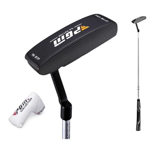 Rechte Hand Golf Blade Putter 34 Zoll Stahlschaft, 3 Grad Loft für Männer Frauen, beinhaltet Kopfbedeckung, Präzision Putting Club für Erwachsene