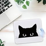 1 Pcs Cute Black Cat Non-Slip Rubber Mouse Pad for Home Office Desk Computer Workspace Gifts for Women Men Coworker Leader