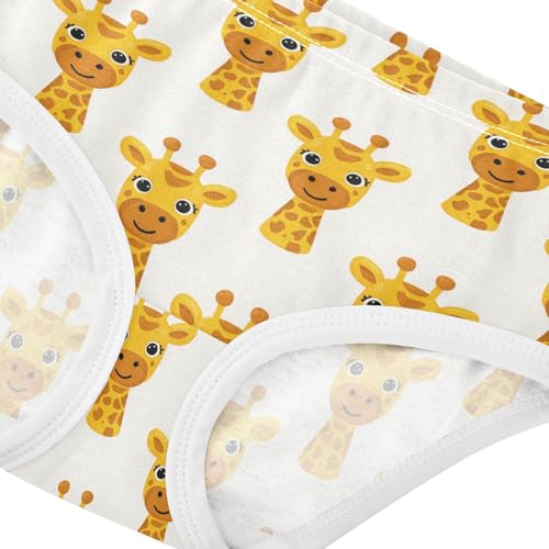 Girls Underwear Soft Cotton Giraffe Kids Panties in Sizes 2/3t, 4t, 5t, 6 and 84