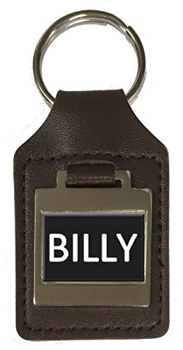 Llavero de piel con nombre grabado Billy: artesanía y estilo elegante para tus llaves