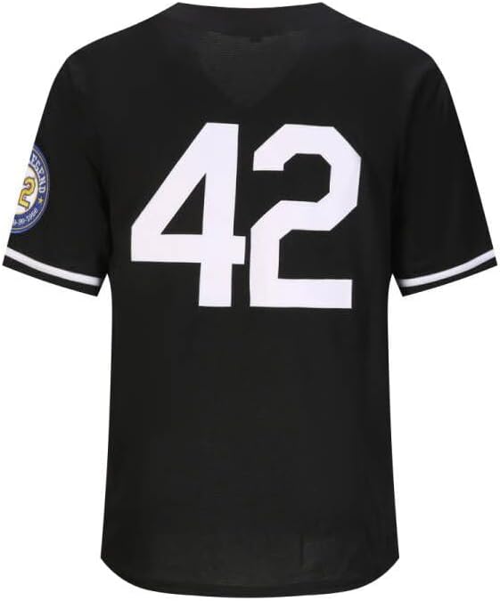 Men's Black Legend Baseball Jersey Number 42 Vintage Embroidered Retro Lightsout Jerseys Shirts - Image 4