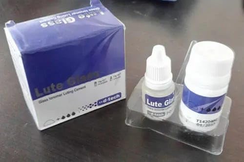 D-TECH LUTING GLASS 15G POWDER + 13G LIQUID/PACK OF 1 SET/D-TECH GLASS IONOMER LUTING CEMENT (3)