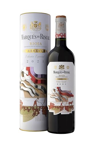 Marques De Riscal Reserva Edición Especial, Vino Tinto, Denominación de Origen Calificada Rioja, Botella individual con cánister de 750 ml