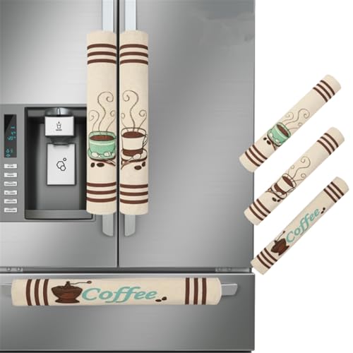 BASKANIA Coffee Appliance Handle Covers Refrigerator Door Handle Covers, Handles for Refrigerator, Anti-Skid Protector for Fridge Oven Keep Off Fingerprints Liquid Oil Stain Food Spot ?