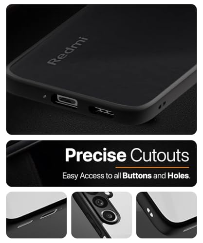 Image of WOW IMAGINE Translucent Hybrid Back Case Cover for Redmi Note 14 Pro 5G | Poco X7 5G Smoked Matte Back | Shock Proof 360 Degree Protection | Protective Hard Case - Matte Black