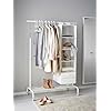 Ikea Alloy Steel Modish Adjustable/Easy Lock Clothes Rack - White By Stockland