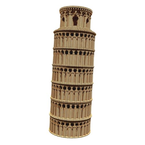 Tour de Pise 3D puzzle déco salon maquette en carton 24 cm sur étagère