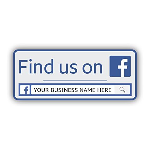 Personalised Facebook Business Page Advertising Vinyl Stickers Advertisement Social Media Custom Product Packaging Car Window Bumper Shop Glass Indoor Outdoor Die Cut Cover